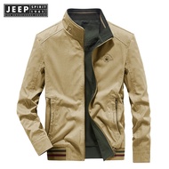 jeep spirit 1941 estd Plus Size Jacket Mens Spring and Autumn Fashion Stand Neck 100% High Quality C
