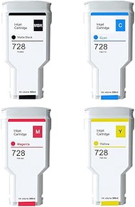 728 Compatible Ink Cartridge for HP F9J68A F9K17A F9K16A F9K15A Compatible with HP DesignJet T730 De