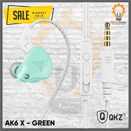 QKZ AK6 X Earphone Mic In Ear Monitor IEM Bass AK6X Headset Colorful Pastel