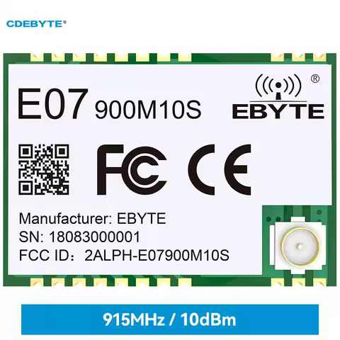 E07-900M10S CC1101 Wireless RF Transmitter SPI 10dBi 1.5km CDEBYTE IPEX Stamp Hole Logic ICs SMD DIY