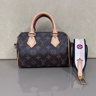 LV 原花金釦Speedy20手提斜背波士頓包