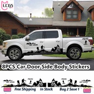 VNLCG5 8PCS Car Door Side Body Stickers for Ford Ranger Raptor F150 F-150 Off Road 4X4 Climber Picku