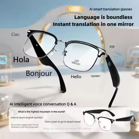 CLLOIO New Bluetooth Smart Glasses Myopia Prescription Progressive Reading Glasses Real Time Transla