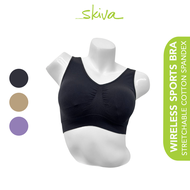 SKIVA Stretchable Cotton Spandex Wireless Sports Bra 06-6619