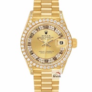 【大眾名錶】ROLEX 勞力士69178 Datejust 蠔式女錶 18K紅蟳 原廠MA多層鑽面盤 後加鑽圈/鑽腳 原廠錶帶未整理 大眾名錶G257