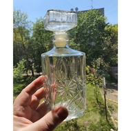 Glass Liquor Bottle Vintage Glass Bottle Art Glass Decanter French Bottle Botol Kaca Antik