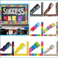 KOK Colorful Dot Trim Border Bulletin Board Border Trim Self Adhesive Border Classroom Decors Border