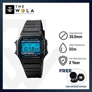 Casio Mens Vintage F-105W-1A Black Resin Band Digital Watch  (watch for man / jam tangan lelaki / ca