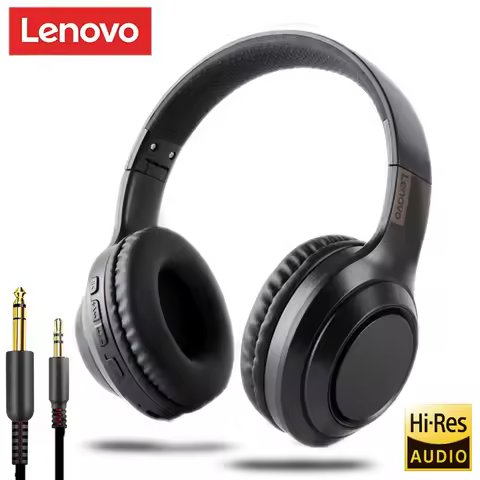 Lenovo Wireless Headphone Spatial Audio Earphone Bluetooth 5.3 Headset 40mm Driver Foldable Over Ear