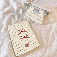 Ins Polka Dot Bowknot iPad11 Tablet Protective Case Rotating Air6/7 Protective Case Anti-Bending Acr