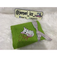 tuala sulam saiz dewasa design kucing / embroidery adult towel / customize towel
