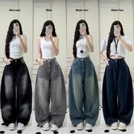 Unisex Men's and Women's Baggy Baggy Loose Jeans - Fashionable Loose Curved Jeans, Beautiful Thick J