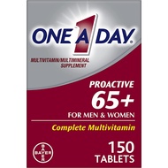 ONE A DAY PROACTIVE 65+ FOR MEN & WOMEN COMPLETE VITAMIN MULTIVITAMIN MULTIMINERAL SUPPLEMENT 150 TA