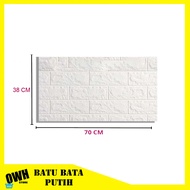 Wallpaper Dinding 3D Foam Bata Alam 70cm x 77cm // Wallpaper Dinding 3D Timbul Motif Batu Bata Murah