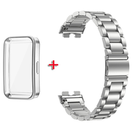 สายนาฬิกา + เคส วัสดุ สแตนเลสสตีล สายนาฬิกา For huawei band 10 สาย เคส นาฬิกา สมาร์ทวอทช์ band Metal