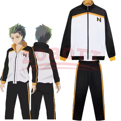 Subaru Natsuki Cosplay Costume Sportswear Re:Zero kara Hajimeru Isekai Seikatsu Jacket Pants Suit Bl
