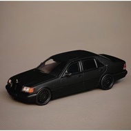 MYBRICKSTORE WTX 1:64 1994 Matte Black Benz 600Sel W140 Sedan Model Diecast Collect Display Metal Ca