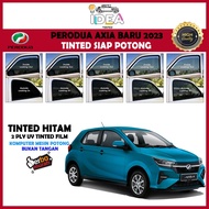 Perodua Axia Baru 2023 _Tinted Kereta _2PLY UV Film_Hitam_Siap Potong/ Car Tinted / Tinted Kereta/ T