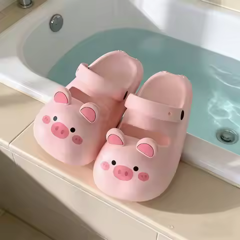 Cute animal pig shoes for women 2026 newest indoor outdoor beach clogs fashion closed toe piggy sand
