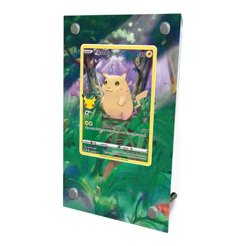 Pokemon 25Th Anniversary Pikachu Card Extended Painting Display Case Game Collection Card Desktop Ac