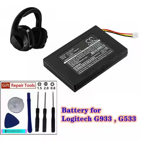 Wireless Headset Battery 3.7V/1200mAh 533-000132 for Logitech G533,G933,G933S