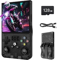 Febotak R36MAX Retro Handheld Game Console, 4 Inch IPS Display, 128 GB Memory, 25,000 Games, Linux S