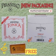 [NEW PACKAGING] Pirastro Tonica Violin String Set- <FREE 1 PCS POPULAR ROSIN> (size:4/4 & 3/4-1/2)(m