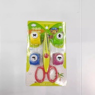 Factory direct sales Children diy Flower Puncher  Embossing Tool Lace Scissors Combination Set with 