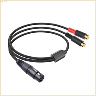 FACY XLR Female To 2RCA Male Splitter XLR To 2RCA Stereo Patching Sound Cable