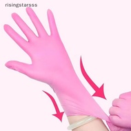 【RGSG】 100 Pcs Nitrile Gloves Cleaning Disposable Nitrile Gloves Kitchen Dishwashing Gloves For Hous