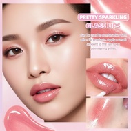 QIBEST Shiny Moisturizing Lip Gloss Delivers A High Shine Mirror Finish With Gold Sparkles For U8Z1