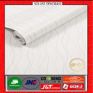 SOLUTION DECORATION WALLPAPER WALL STICKER WITH WHITE THREAD MOTIF - WATERPROOF