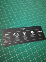 Stiker Spesifikasi Laptop Acer Swift 3