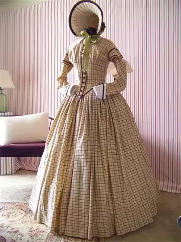 Dickens Fair Costume 1860s Civil War Dress Victorian Lady Edwardian Duchess Dress Pioneer Costume Wo