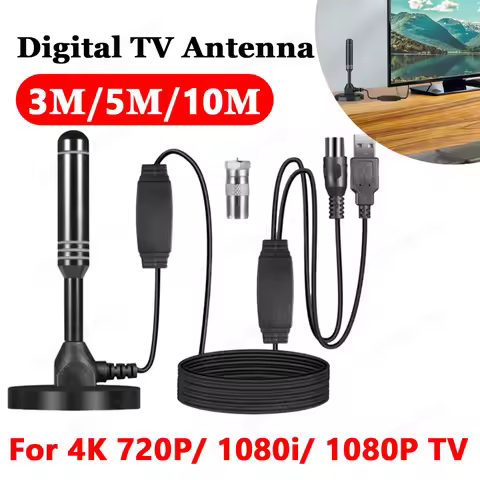3M/5M/10M HDTV Antenna Digital Receiving Antenna DVB-T DMB-T CMMB Indoor Outdoor 37dB High Gain Ampl