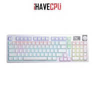 iHAVECPU KEYBOARD (คีย์บอร์ด) AULA S98 (WHITE) 3IN1 WIRELESS [RED SWITCH] (EN/TH)