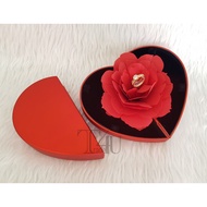 3D Rose Ring Box Heart Shape