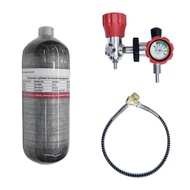 TUXING Pcp Air Tank, 2L 122Cu in Carbon Fiber Tank, PCP Paintball Compressed Air System with Regulat