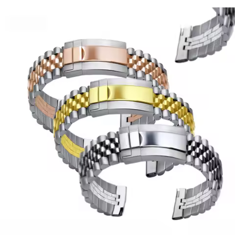 22mm CASIO seiko Tudor Longines watch band strip Male chain Stainless steel strap man Metal accessor