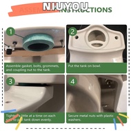 NIUYOU Toilet Coupling Kit, AS738756-0070A Universal Toilet Tank Flush Valve, Spare Parts Repairing Durable Toilet Tank Bolts for AS738756-0070A