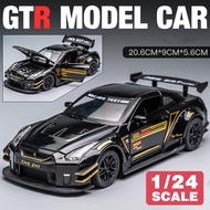 LEO 1:24 & 1:32 Nissan GTR R35 Skyline Ares โมเดลรถของเล่นสำหรับเด็กผู้ชายของเล่นเด็กของขวัญสำหรับเด