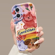 Casing HP OPPO Reno 7Z 5G Reno 8Z Reno7 Lite Reno8 Lite F21 Pro 5G F21s Pro 5G Case Cute Aesthetic Fairy Tale Style casing HP Mobile Phone Silicone Texture softcase Wave Limit Phone casing