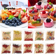 TOPABCS Cocktail Fork, Picnic Party Supplies Disposable Bamboo Pick,  Wooden Cocktail Pick Picnic We