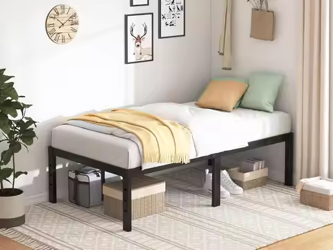 Twin Bed Frame - 18 in Sturdy Platform Bed Frame Twin Size