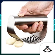 IDECO Garlic Rocker Tool Stainless Steel, Manual Garlic Chopper Garlic Press Kitchen Garlic Grinder