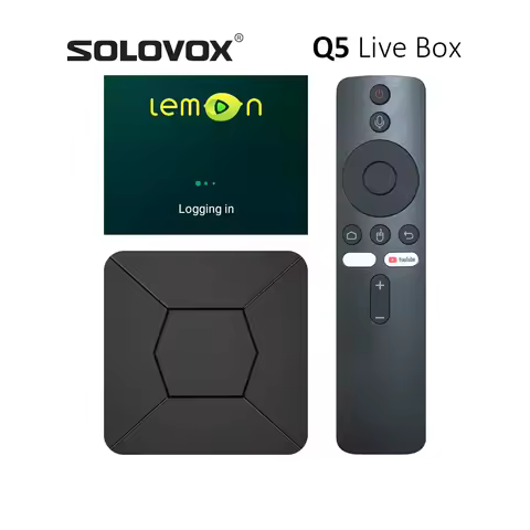 SOLOVOX Q5 Lemon Android 10 Smart TV Live Box Allwinner H313 Quad 4K WiFi Bluetooth Voice Control Yo