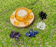 招財進寶琉璃聚寶盆-開運旺財運凈化充電消磁套組  旺事業 旺財運