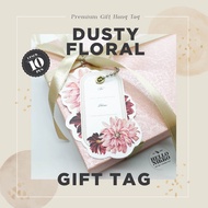 Dusty floral gift tag - Hang tag Greeting Card gift sticker hampers parcel box dus Birthday christmas christmas cny ramadan lebaran