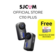 Official SJCAM C110+ Action Camera 4K | Dual Anti Shake | F1.8 Large Aperture