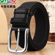 Korean version Callaway-Master BUNNY XXIO ANEW Pearl Harbor-DESCENNTE Crocodile Woven Belt Men's Soft Casual Elastic Belt Women's Canvas Golf Jeans Trousers with Cloth Knitted